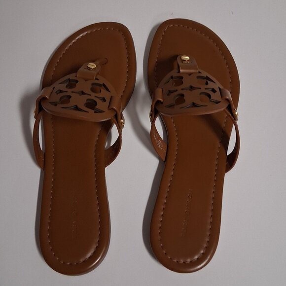 Tory Burch Miller Calf Leather Sandals Size 7.5 New - Picture 2 of 7